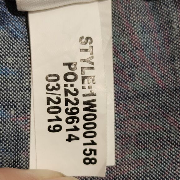 Vineyard Vines Tropical Leaf Print Short Sleeve Cabana Shirt Blue Men’s Size XS - Picture 12 of 13